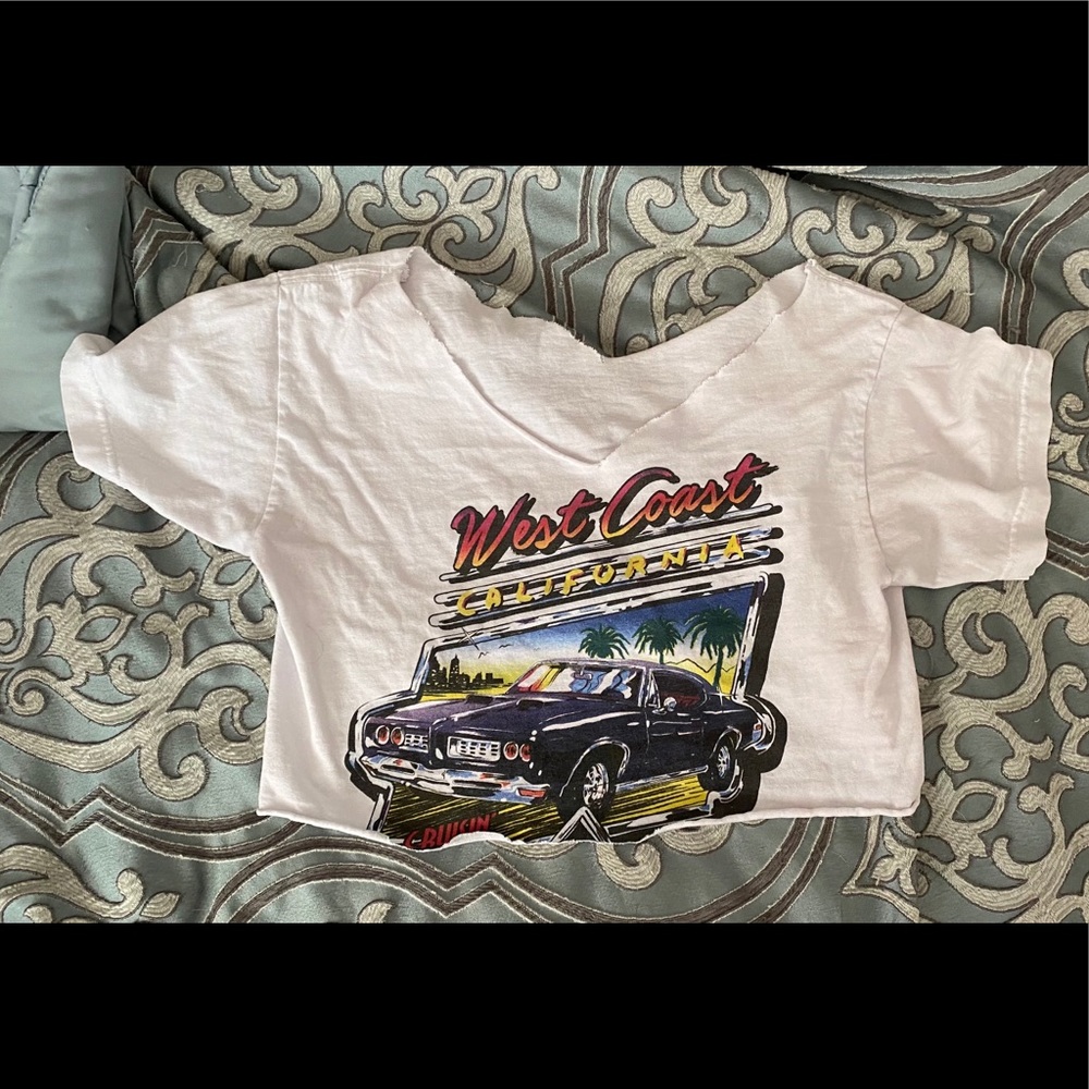 cropped west coast tee